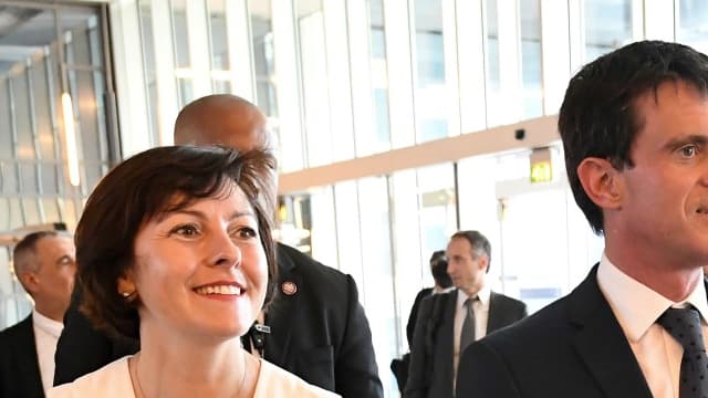 Manuel Valls à Montpellier en compagnie de Carole Delga et Philippe Saurel le 1er juillet 2016.