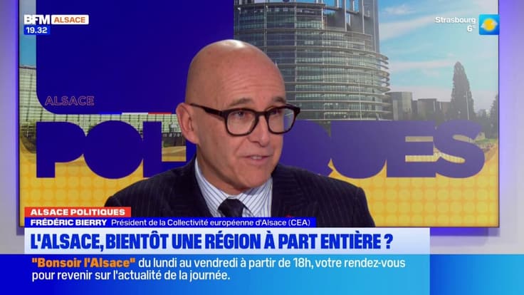 Frédéric Bierry, président de la CEA, souhaite que l'Alsace sorte de la région Grand Est