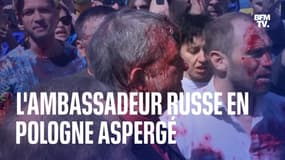 L'ambassadeur russe en Pologne aspergé d'une substance rouge lors des commémorations du 9-Mai