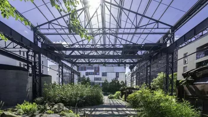 Le Jardin des Fonderies, sur l'île de Nantes (Loire-Atlantique).