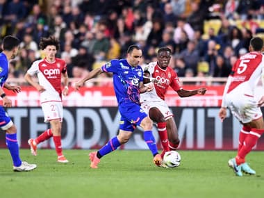 Ligue 1, 29e journée, match en retard - Ismaily et Denis Zakaria lors de Monaco-Lille, le 24 avril 2024