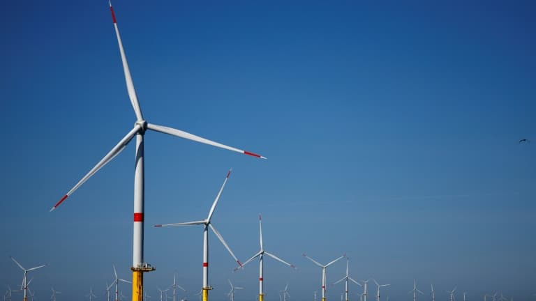 Le parc éolien offshore de Saint Nazaire, le 22 septembre 2022 (ARCHIVES)

