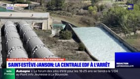 Retraites: la centrale EDF de Saint-Estève-Janson bloquée par des manifestants