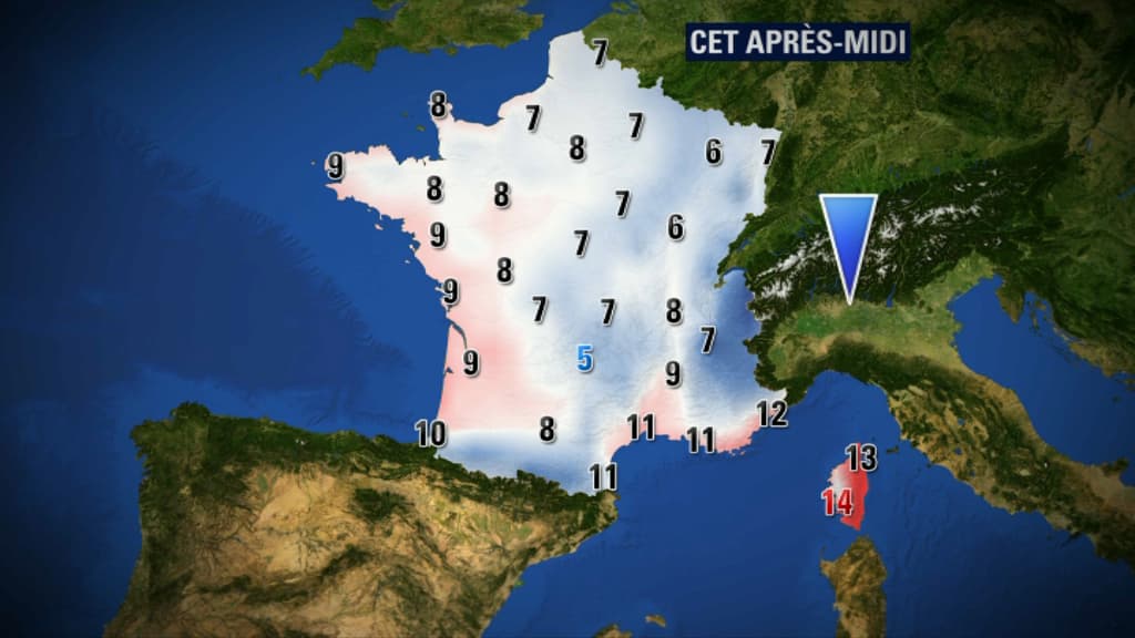 Les températures de jeudi. Les températures de jeudi.