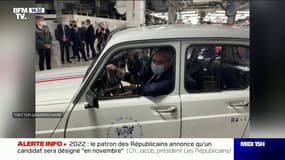 Xavier Bertrand s'affiche au volant d'une 4L siglée "Présidence de la République"