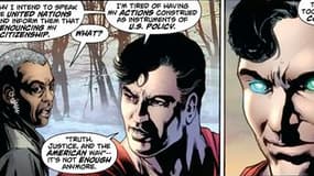 Dans le numéro d'Action Comics publié mercredi, Superman fait part de son intention de renoncer à sa citoyenneté américaine lors d'un discours prononcé devant les Nations unies. "Je suis fatigué de voir mes actions interprétées comme des instruments de la