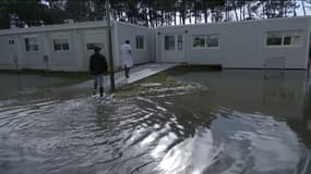 L'hôpital Wallerstein est frappé par des inondations, après de fortes crues, à Arès, en Gironde, le 11 février 2024