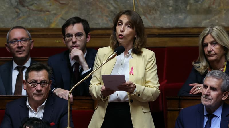 La députée de la 8e circonscription de Seine-Saint-Denis Fatiha Keloua Hachi à l'Assemblée nationale à Paris le 24 octobre 2023.