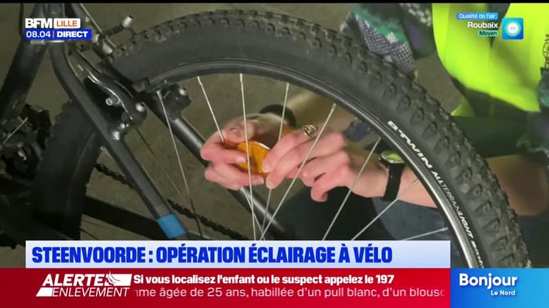 Steenvoorde: une opération éclairage à vélo au collège