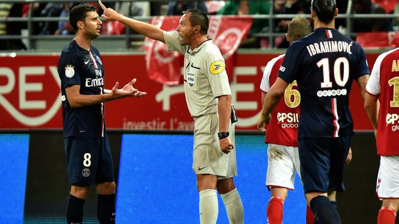 Stéphane Lannoy lors de Reims-PSG cette saison