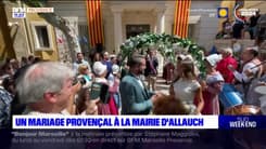 Allauch: un mariage provençal célébré à la mairie, après 25 ans de fermeture