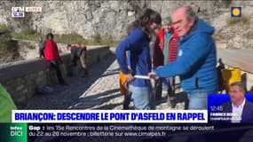 Briançon: des habitants ont descendu le pont d'Asfeld en rappel