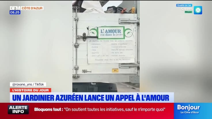 L'histoire du jour avec @ValentineBrvt : un jardinier azuréen lance un appel à l'amour
