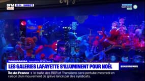 Paris: les vitrines des Galeries Lafayette s'illuminent pour Nöel