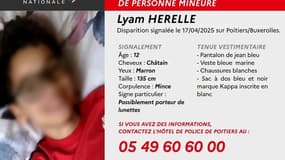 Le petit Lyam, 12 ans, a été retrouvé sain et sauf ce samedi 19 avril.