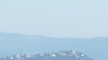 La presqu'île de Giens vue du ciel.