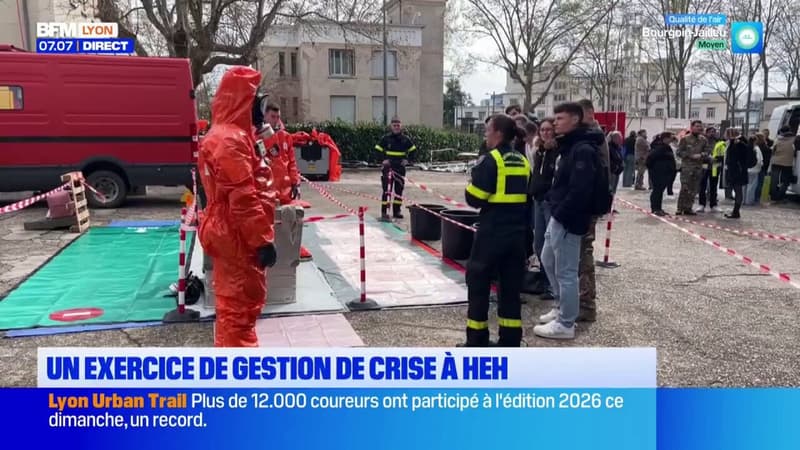 Un exercice de gestion de crise à l'Hôpital Edouard Herriot