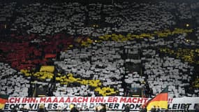 Le tifo des supporters allemands contre l'Argentine