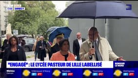 Lille: le lycée Louis Pasteur labellisé "engagé", la secrétaire d'État Prisca Thévenot en visite