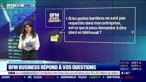 BFM Business avec vous : Est-ce que je peux demander à être placé en télétravail si les gestes barrières ne sont pas respectés dans mon entreprise ? - 20/09