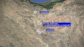 A quelques kilomètres au sud de Natanz, à Kuh-e Kolang Gaz La, en Iran, de nombreux experts suspectent la présence d'un site nucléaire iranien.