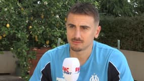 Le milieu de terrain de l'OM Valentin Rongier a donné un entretien à RMC Sport, 1er mai 2025