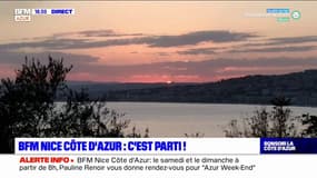 BFM Nice Côte d'Azur: les images du coucher de soleil sur la Baie des Anges