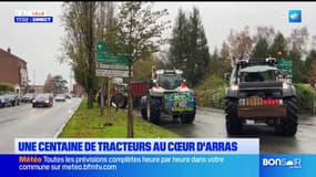 Arras: une centaine d'agriculteurs et de tracteurs ont manifesté ce lundi