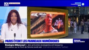 Paris: les commerces éteignent leurs panneaux numériques