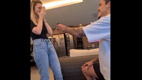 L'attaquant Pedro demandant sa compagne en mariage après sa convocation pour le Mondial