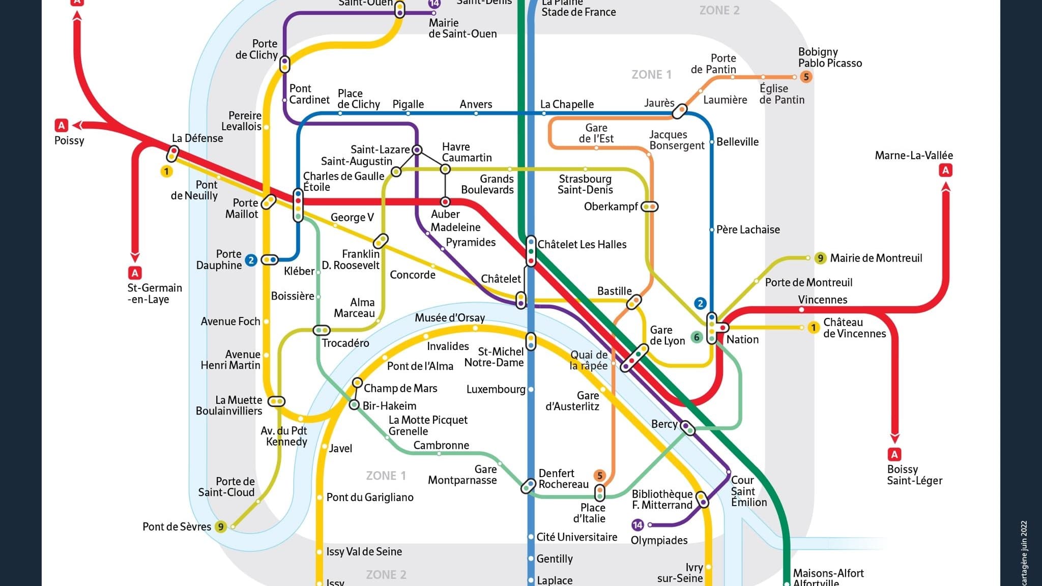 Le plan des lignes de métro et de RER en service dans la nuit du 21 juin 2023 à Paris. Le plan des lignes de métro et de RER en service dans la nuit du 21 juin 2023 à Paris.