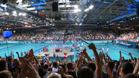 La folie au tennis de table après une victoire de Felix Lebrun aux JO de Paris 2024, le 1er août 2024