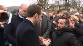 Emmanuel Macron interpellé par un artisan, le 18 janvier à Saint-Sozy