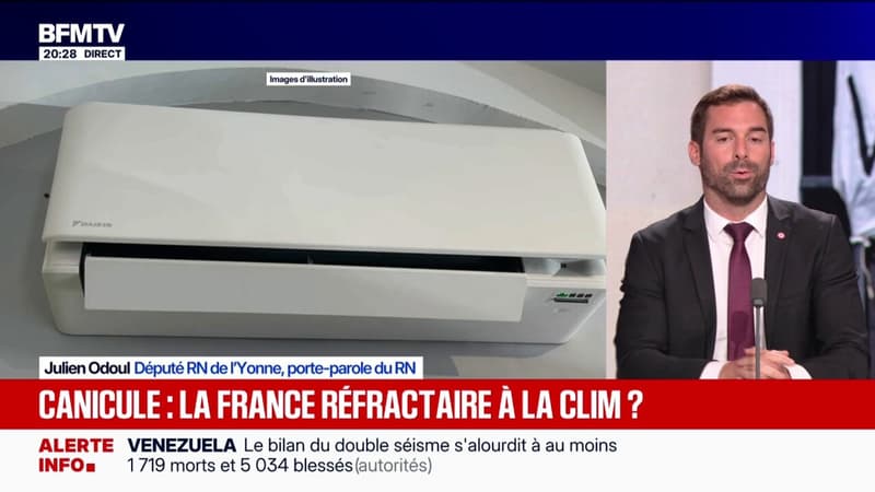 Canicule: "La climatisation est l'un des outils qui permet de s'adapter à ces pics de chaleur", estime Julien Odoul, porte-parole du RN