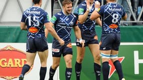 Les Castrais félicitent Romain Martial après son essai de 70 mètres