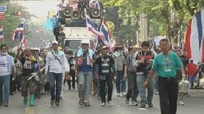 Les manifestants réclament la démission de la Première ministre thaïlandaise.