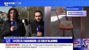 Lycée délabré à Sevran: "On veut avoir autant de chances que les élèves de Paris [...] pour qu'on puisse étudier dans de bonnes conditions" affirme Noureddine (élève de terminale)