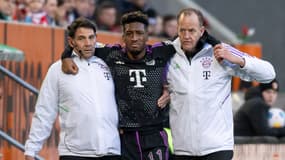 Kingsley Coman sorti sur blessure en Bundesliga lors du match Augsbourg-Bayern, 27 janvier 2024