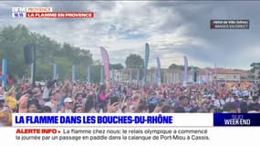 Flamme olympique à Istres: une ambiance ultra festive 