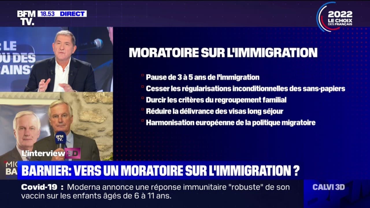 Michel Barnier Veut Un Moratoire Sur L'immigration: "C'est Une Promesse ...