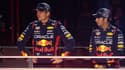 Max Verstappen avec Sergio Perez pour la présentation du GP de Las Vegas, le 15 novembre 2023