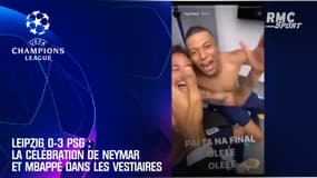 Leipzig 0-3 PSG: La célébration de Neymar et Mbappé dans les vestiaires