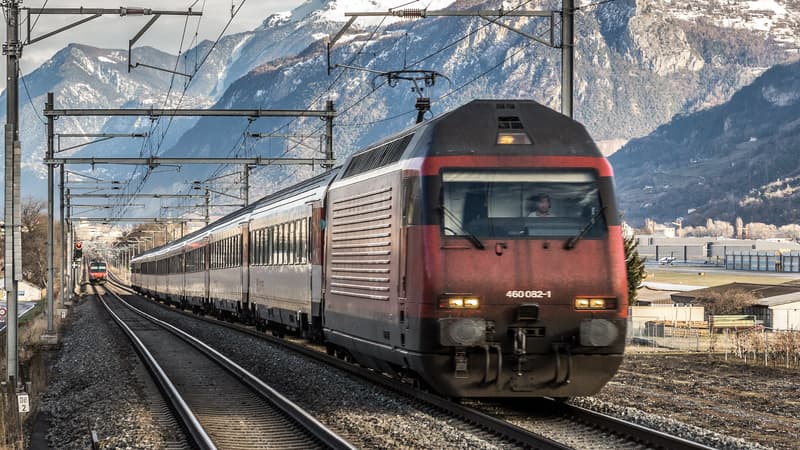 Un train en Suisse