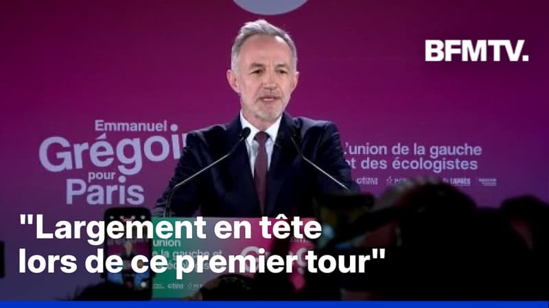 Municipales 2026: la prise de parole en intégralité d'Emmanuel Grégoire, en tête à Paris