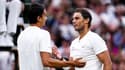 Lorenzo Sonego et Rafael Nadal à Wimbledon le 2 juillet 2022