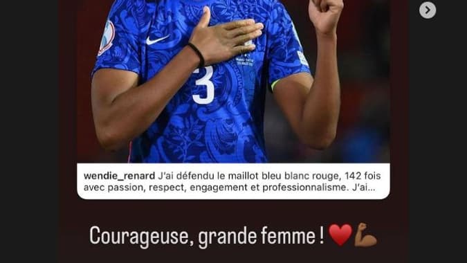 Marie-Antoinette Katoto soutient Wendie Renard 