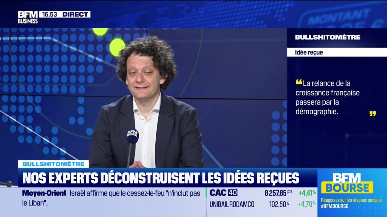 Bullshitomètre : "La relance de la croissance française passera par la démographie" - FAUX répond Thibault Prébay - 08/04