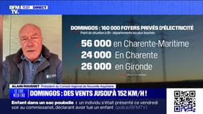 Alain Rousset, président de Conseil régional de Nouvelle-Aquitaine, évoque entre "145.000 et 150.000" foyers privés d'électricité