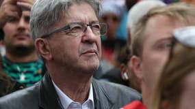 Jean-Luc Mélenchon lors de la manifestation contre "le gouvernement Macron-Barnier" à Paris le 8 septembre 2024