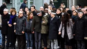 La rédaction de "Charlie Hebdo", lors de la “Marche Républicaine” du 11 janvier 2015.